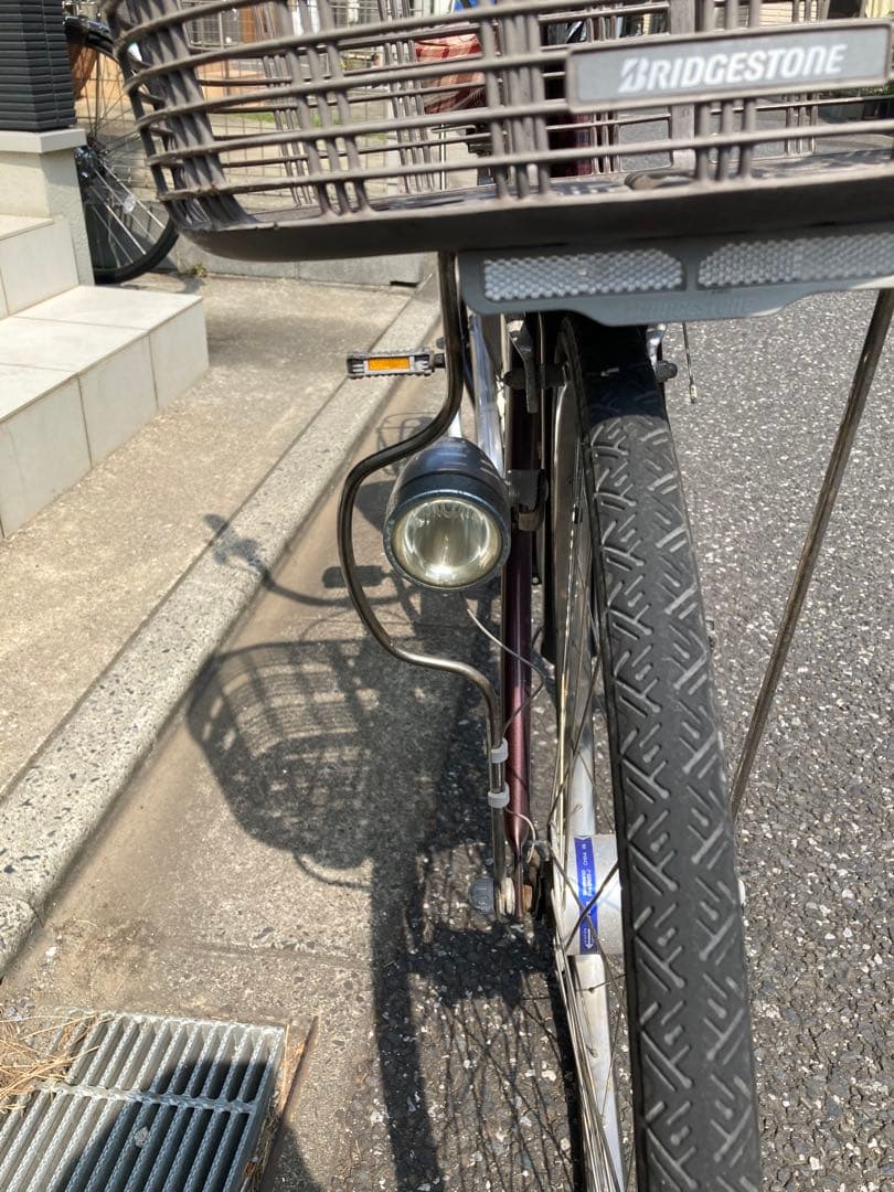 【26インチ】ブリヂストン自転車(レッドブラウン)