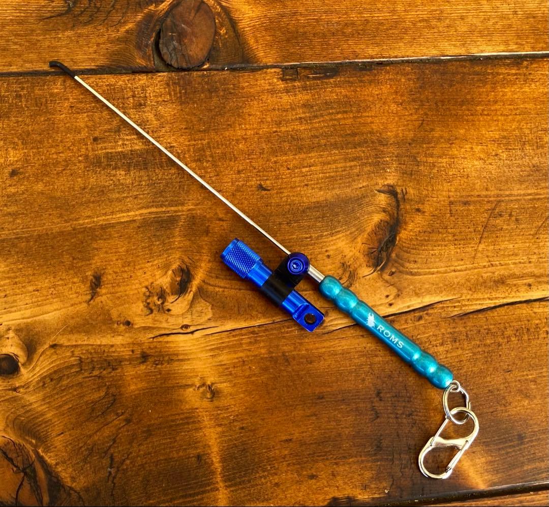 クワガタ採集セット　ブルー　オリジナル掻き出し棒　デジタルノギス　採集ケース