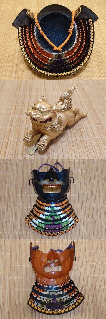 ★☆等身大海老胴沢瀉威半懸二枚胴具足＆鎧通刀＆扇子付☆丸武産業製☆甲冑☆難有☆★