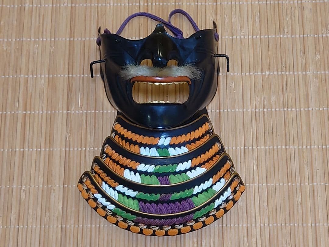 ★☆等身大海老胴沢瀉威半懸二枚胴具足＆鎧通刀＆扇子付☆丸武産業製☆甲冑☆難有☆★