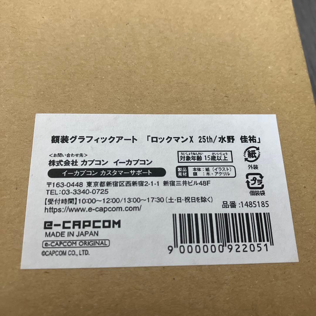 ロックマンX 25周年記念　額装グラフィックアート　受注生産品　イーカプコン