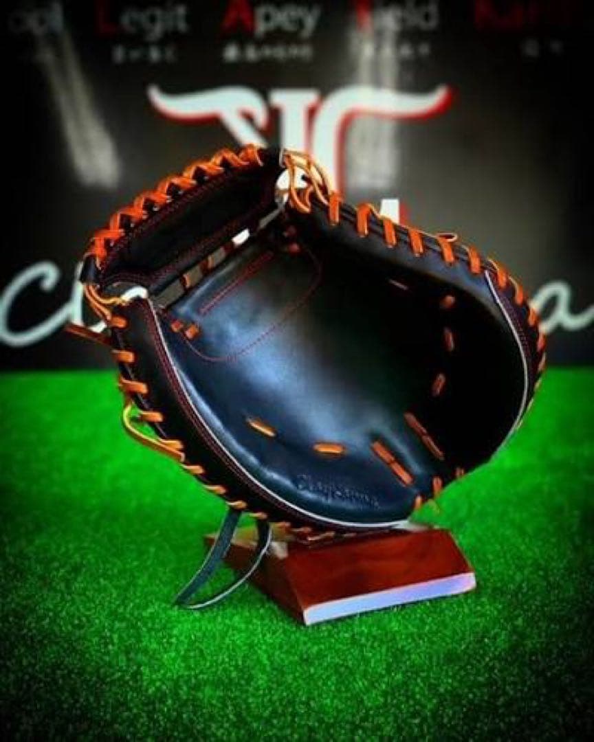 Clay karma 硬式グローブ 黒/オレンジ