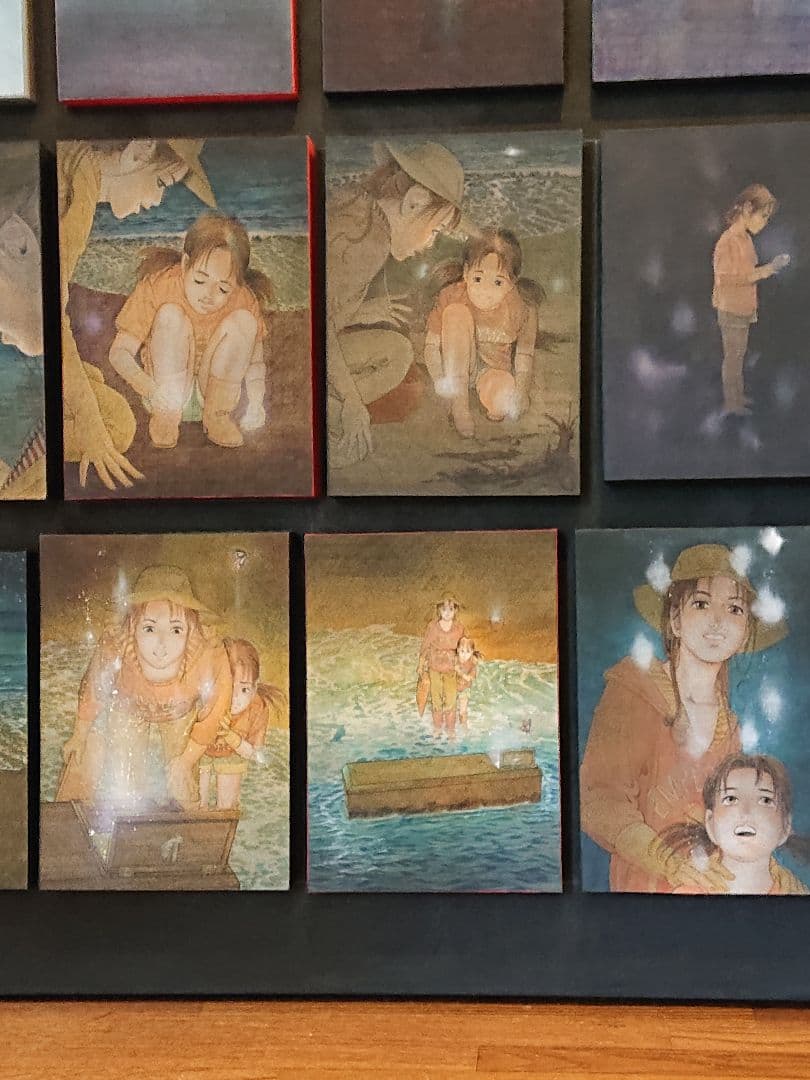 日本画家堤進の平面ポップアート 作品 。ミクストメディア」