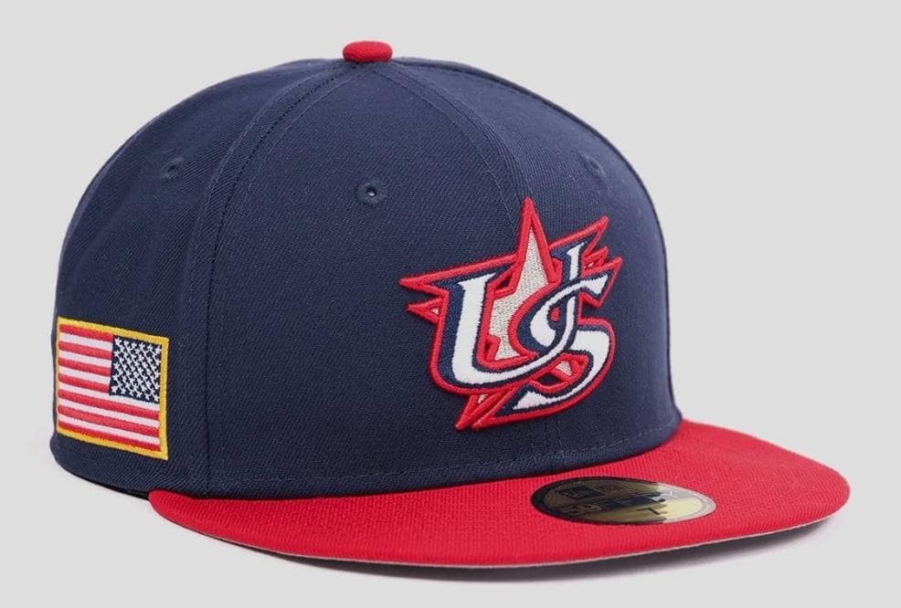 WBC 2026 アメリカ代表 公式キャップ ネイビー/レッド 7 3/8