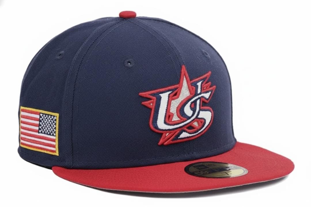 WBC 2026 アメリカ代表 公式キャップ ネイビー/レッド 7 3/8