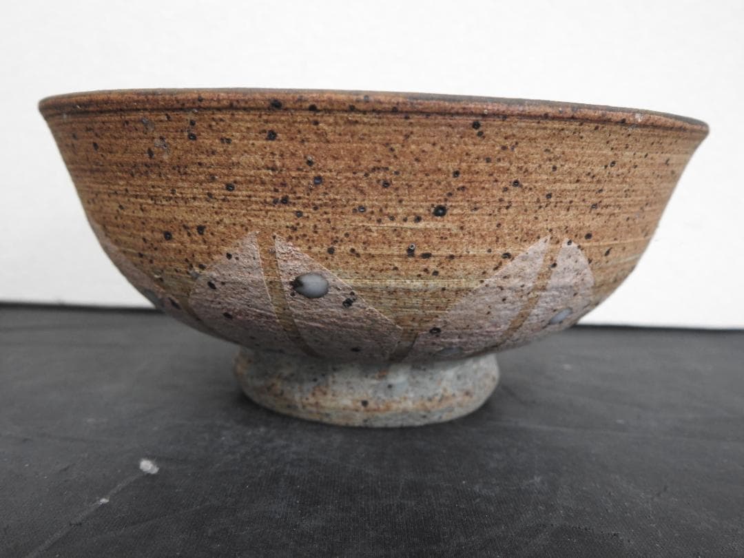 加彩茶碗　天平の華　王母窯　豊住和廣　共箱　MA739