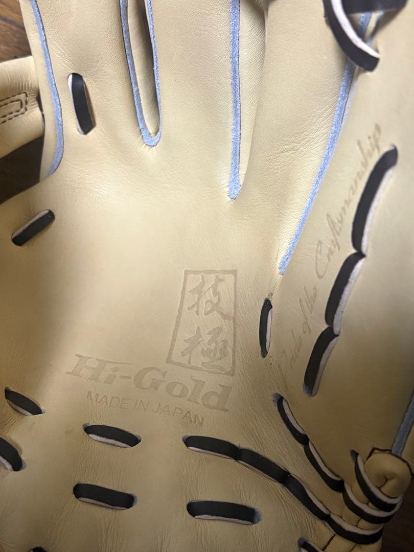 ハイゴールド　硬式グローブ　技極　内野手用　湯もみ型付け済み