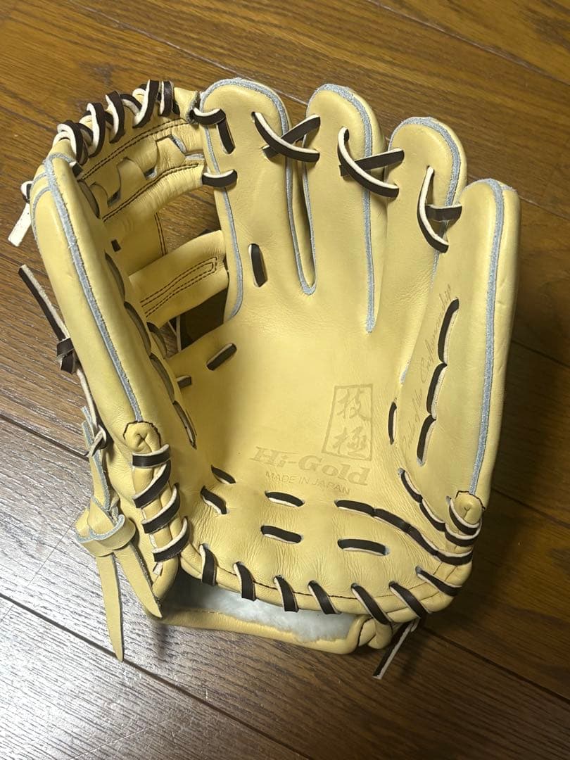 ハイゴールド　硬式グローブ　技極　内野手用　湯もみ型付け済み