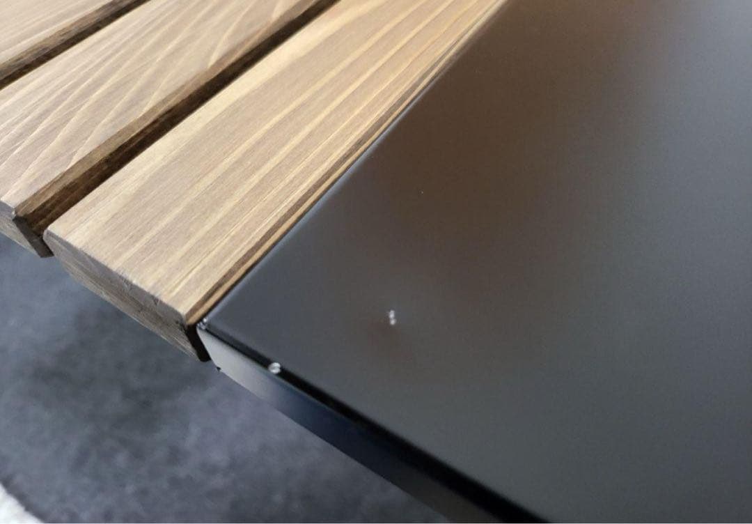 アイアン工房 アイアンテーブル+ブラックマルチプレート 専用バック付き