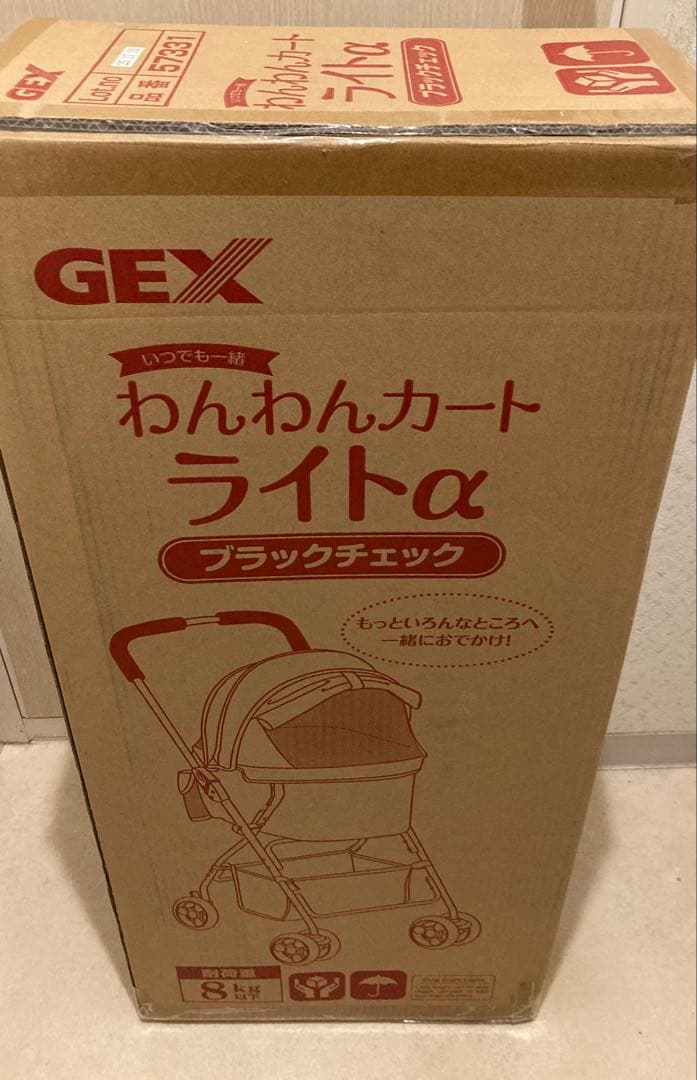 GEX わんわんカート ライトα ブラックチェック