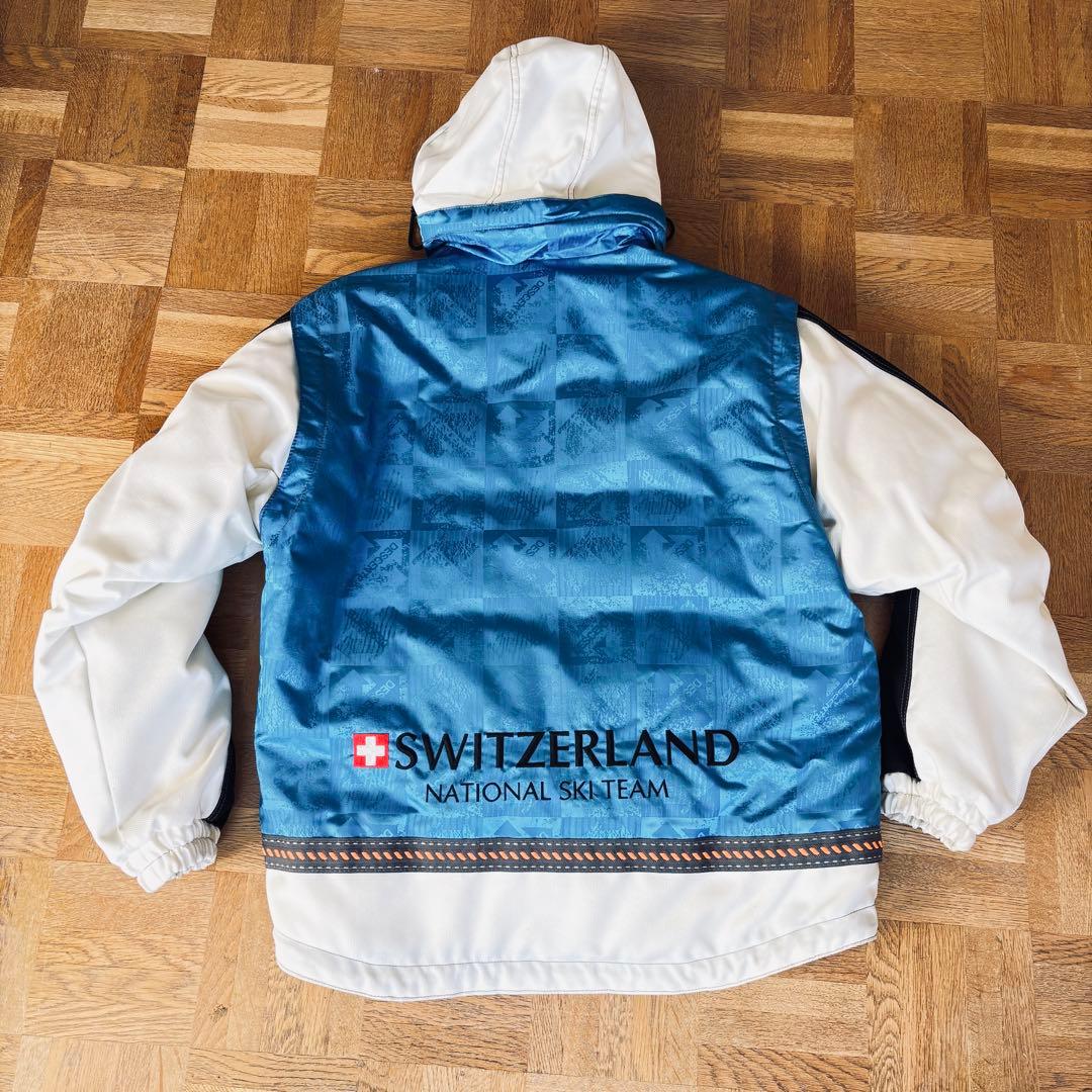 OI11 DESCENTE スイス代表 スキーウェア 上下 L DERMIZAX