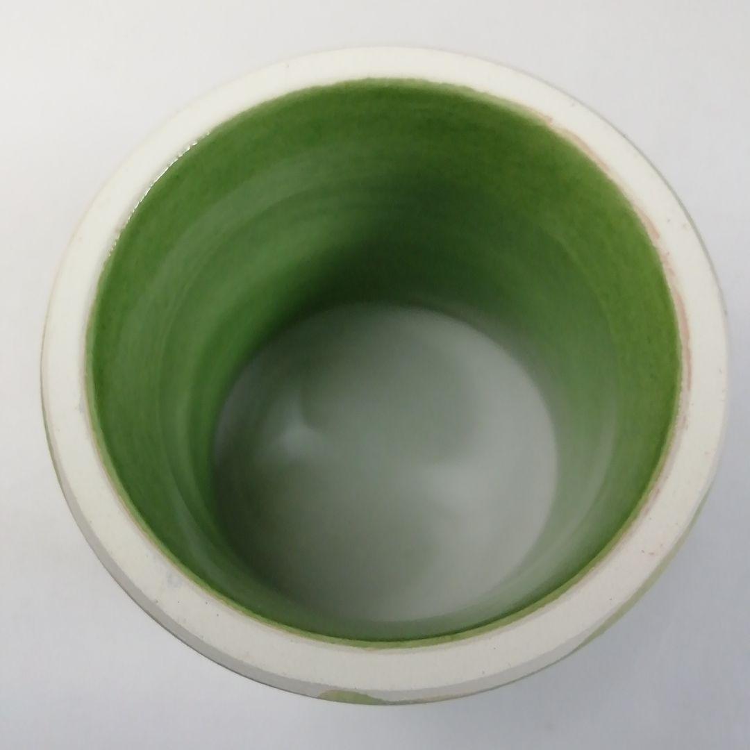 Ｔ６８５　蓋置　『淡緑交趾　宝尽し』『小松雅山 造』　共箱　茶道具