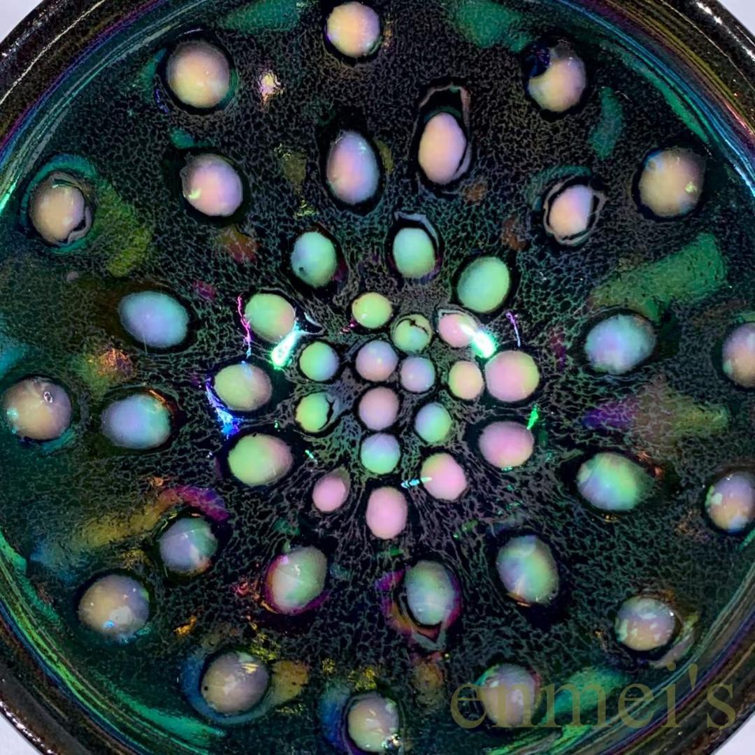 中国古美術・宋建窯風・曜変七彩珍珠斑天目茶碗・抹茶碗・茶道具・油滴天目・骨董風