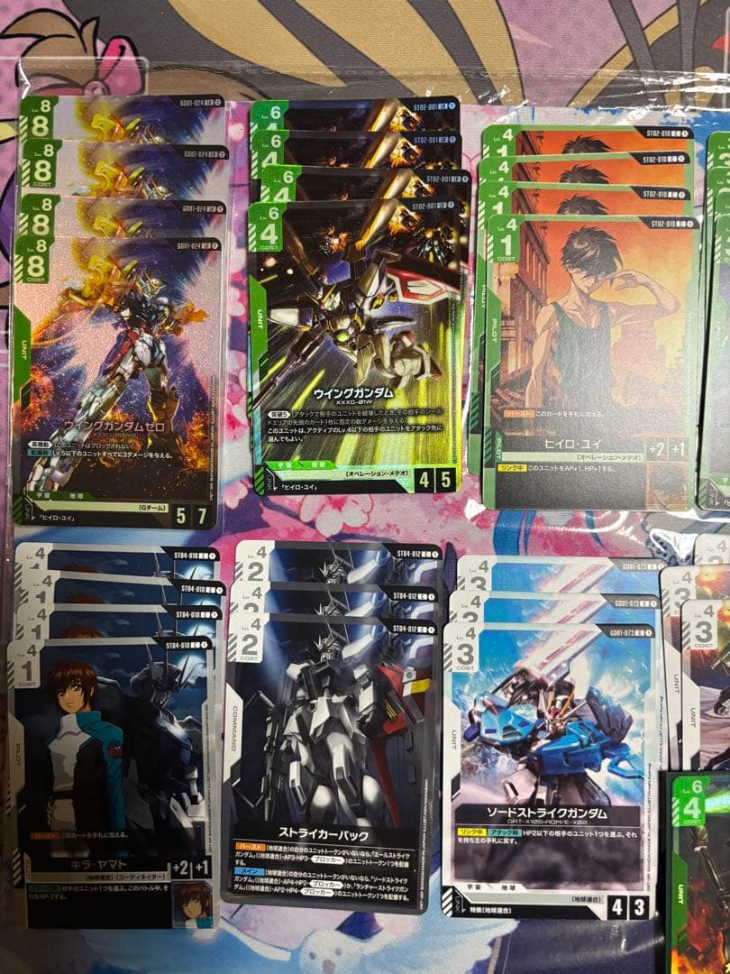 M*l様 ガンダムカードゲーム　ウイングガンダムゼロ　LR 4枚　緑白ウイングデ