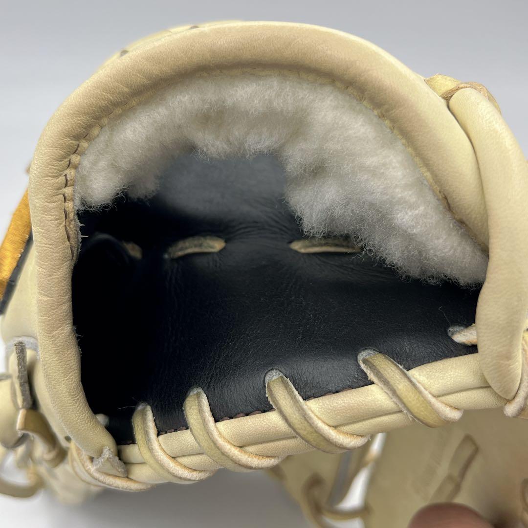 Mizuno Pro 軟式グローブ 22モデル投手用 クリーム色 収納袋付き　左