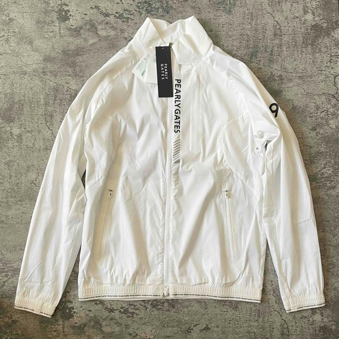 ★新品★パーリーゲイツ エアシャット ジャケット ダイヤドビー柄 白 サイズ5
