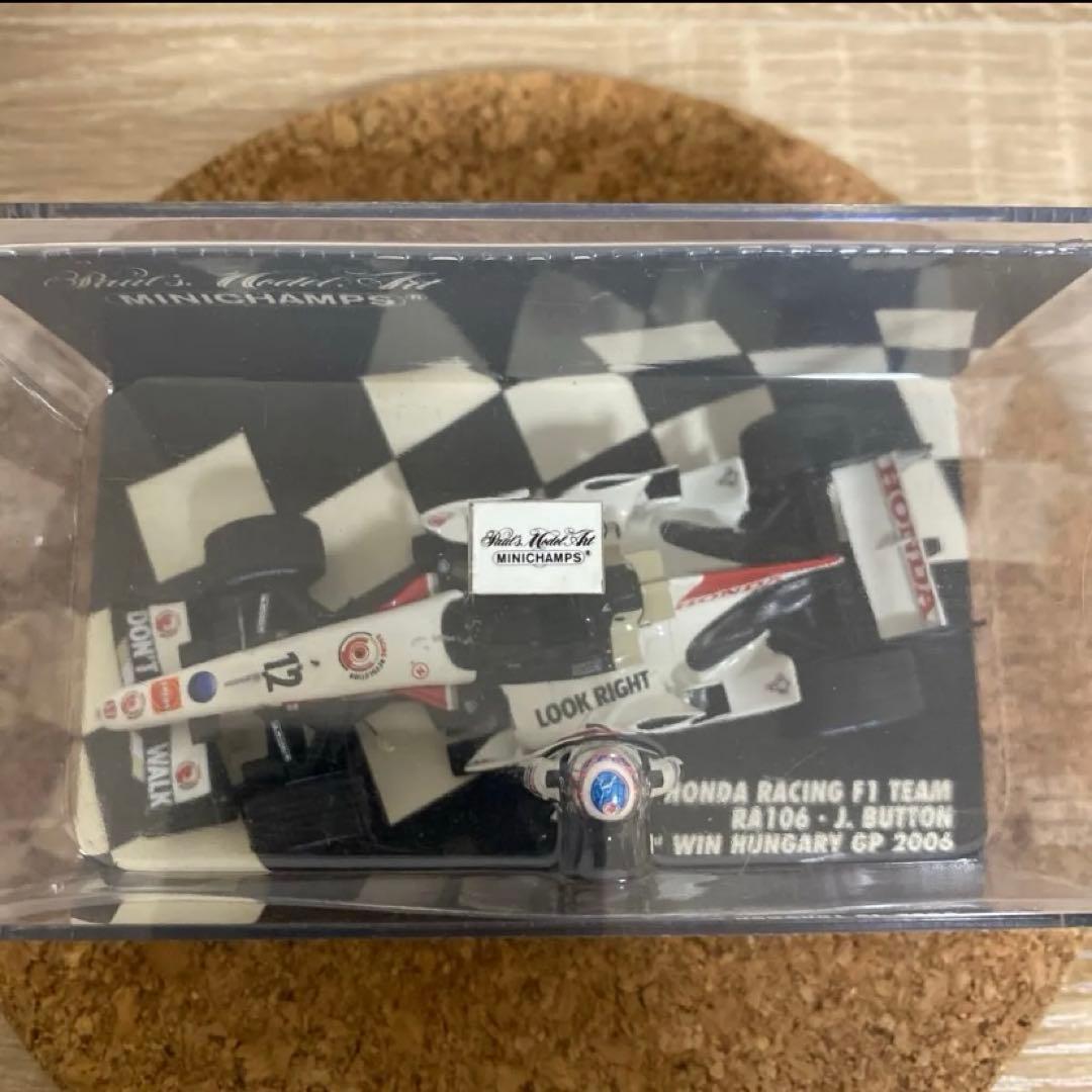 ミニチャンプスHONDARACING RA106.J.BUTTON 1 WIN