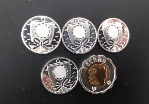 造幣局製 貨幣セット出し 銀製銘板 5枚