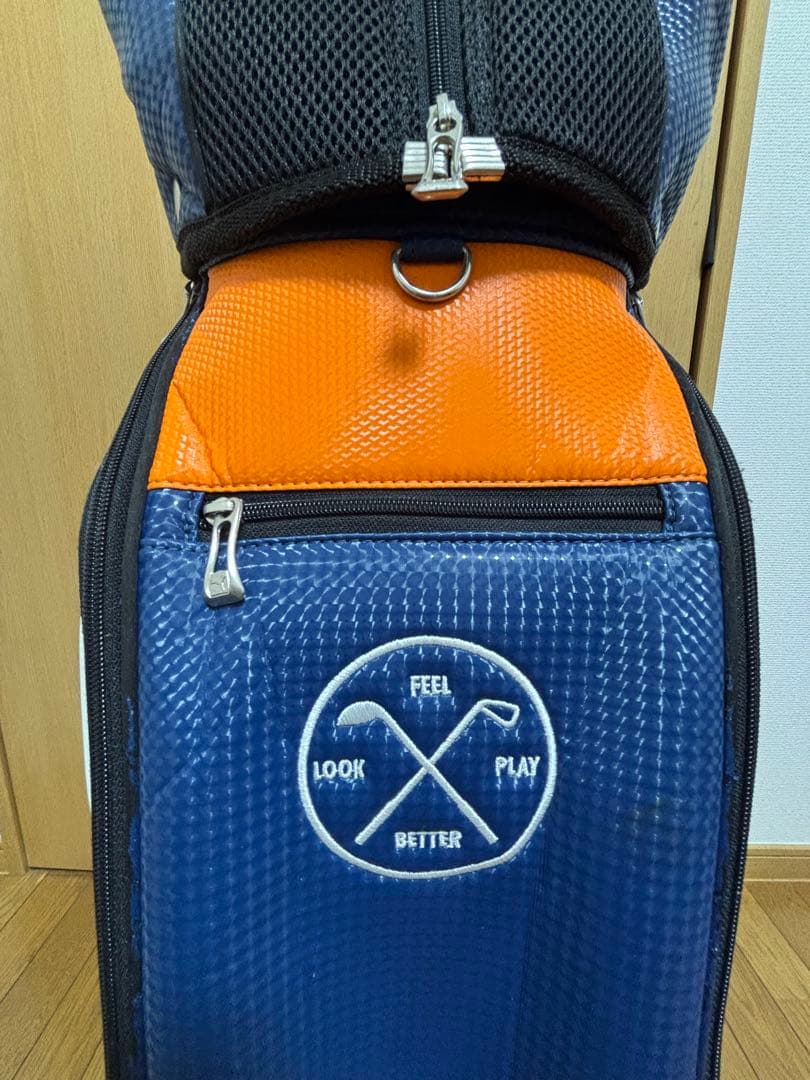 プーマ PUMA ゴルフバッグ キャディバッグ ネイビー ホワイト オレンジ