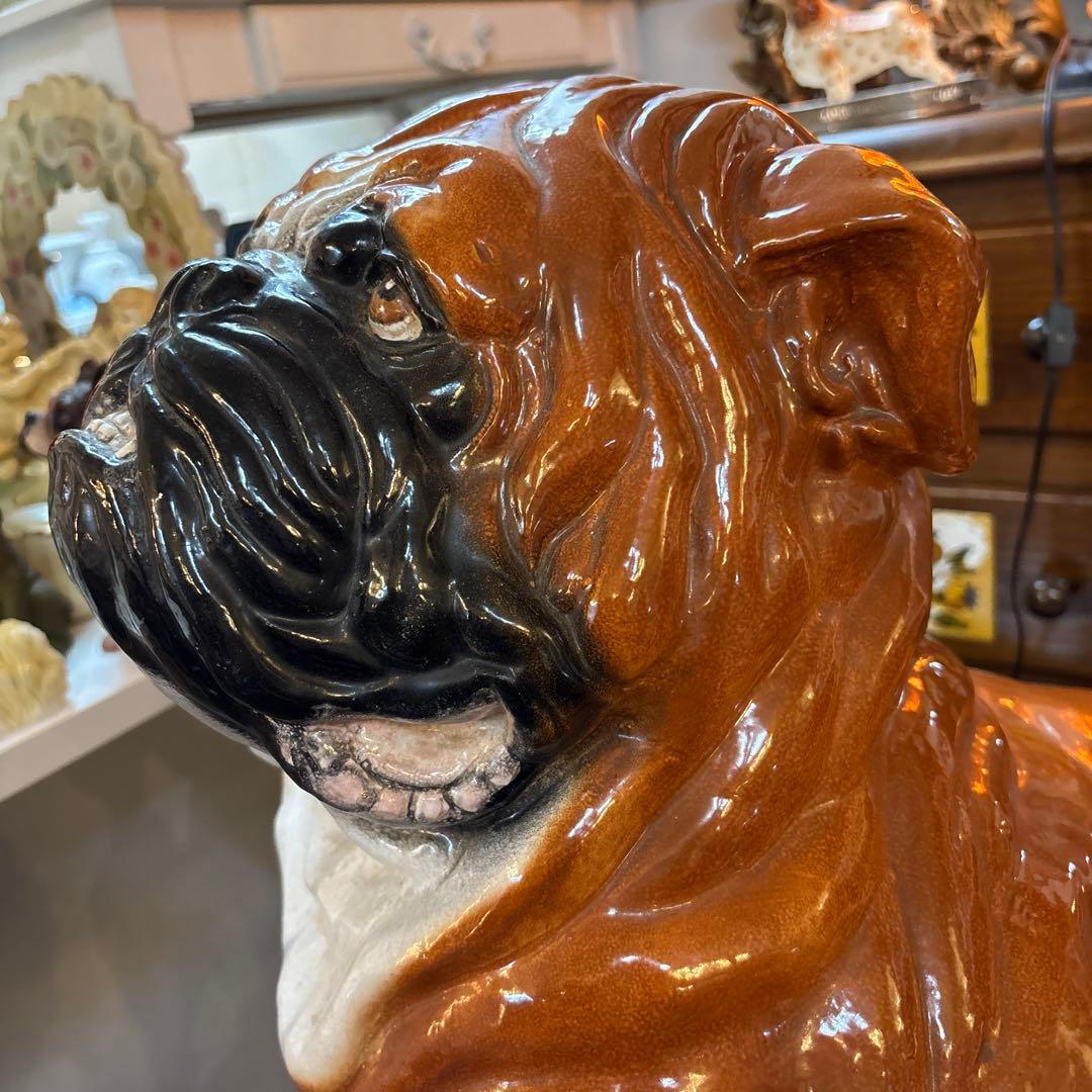 イタリア製ブルドックの置物