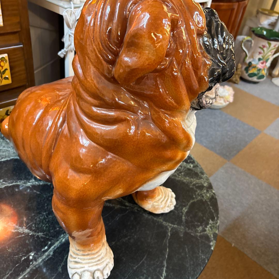 イタリア製ブルドックの置物