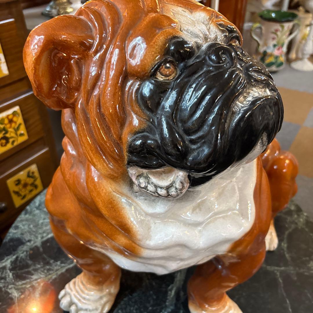 イタリア製ブルドックの置物