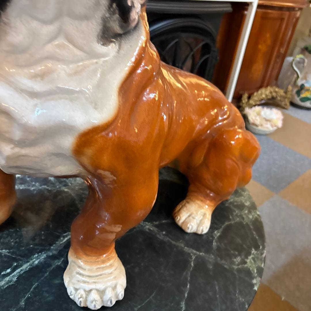 イタリア製ブルドックの置物