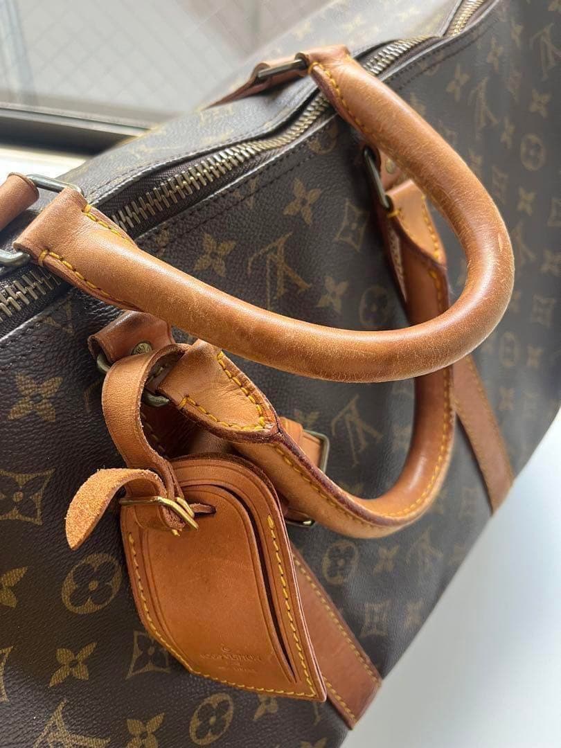 ルイヴィトン　旅行カバン　ボストンバック　キーポル　モノグラム　レトロ　総柄