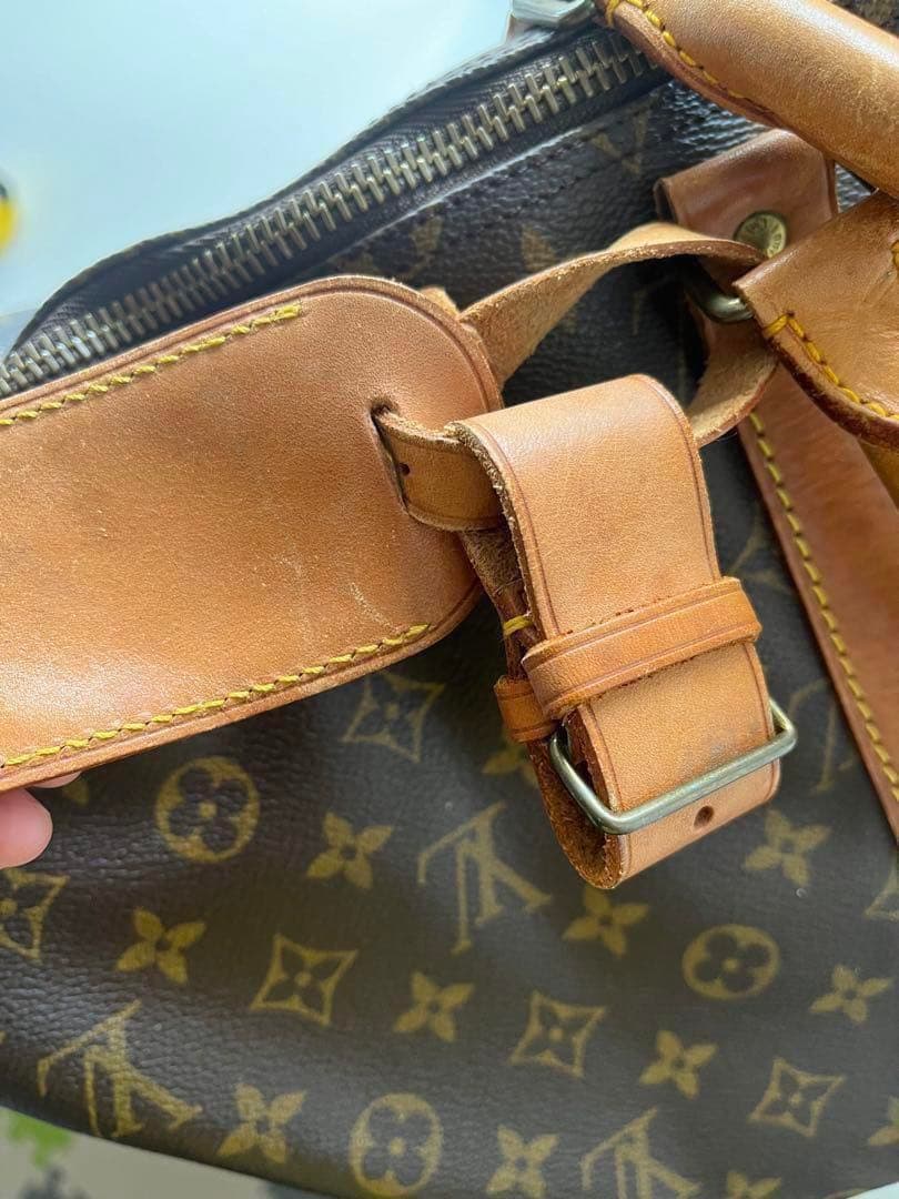 ルイヴィトン　旅行カバン　ボストンバック　キーポル　モノグラム　レトロ　総柄