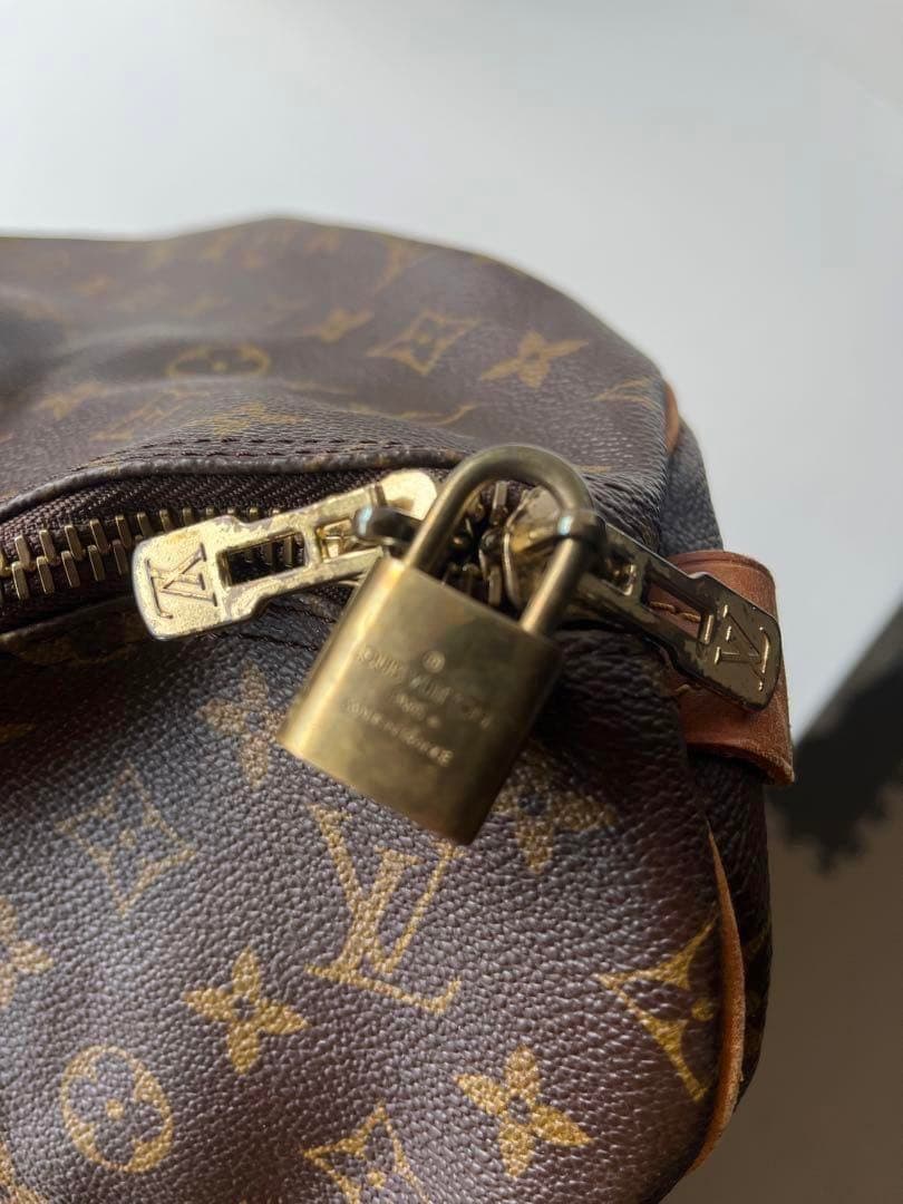 ルイヴィトン　旅行カバン　ボストンバック　キーポル　モノグラム　レトロ　総柄