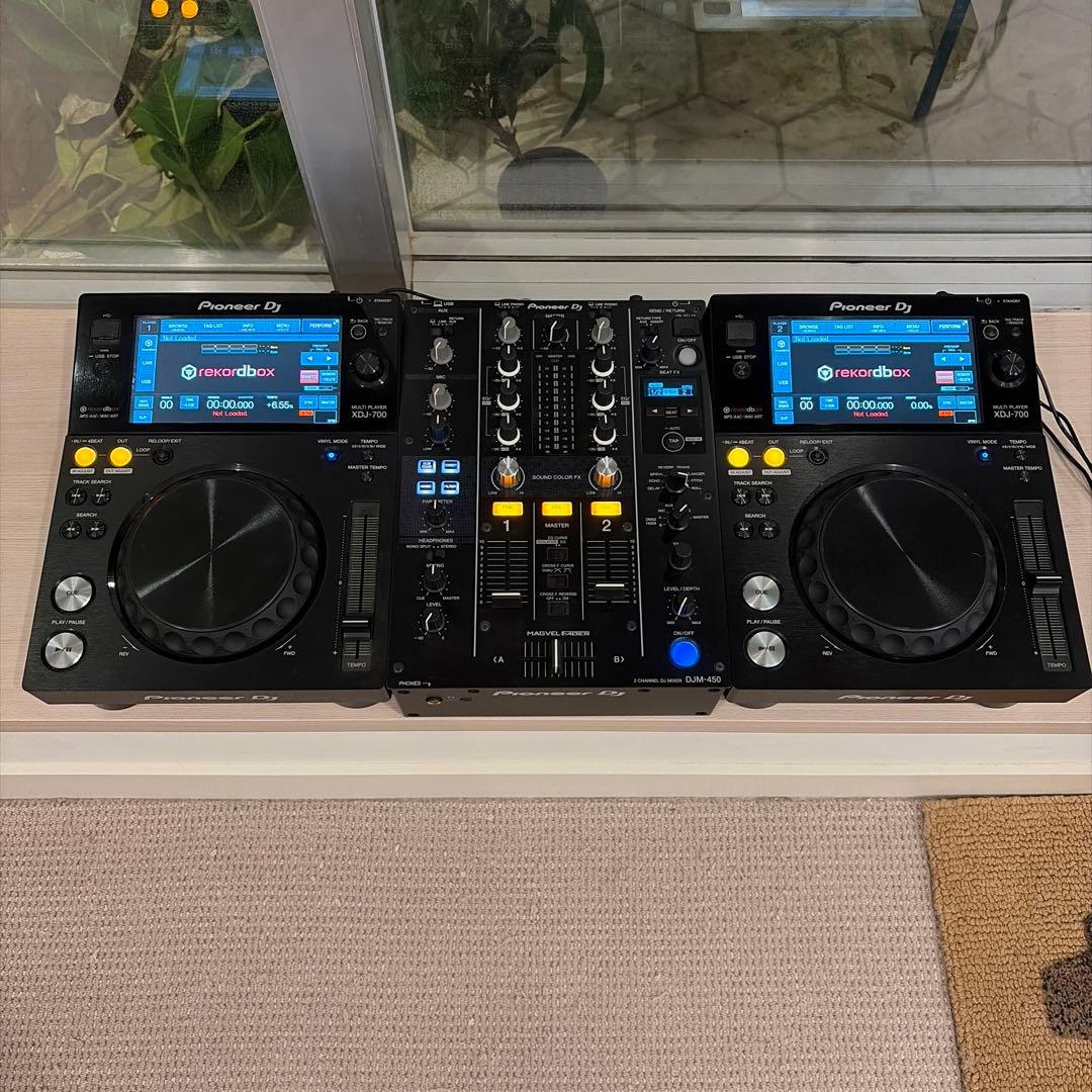 【美品】Pioneer XDJ700×2＋DJM450 【箱、取説、おまけ付き】