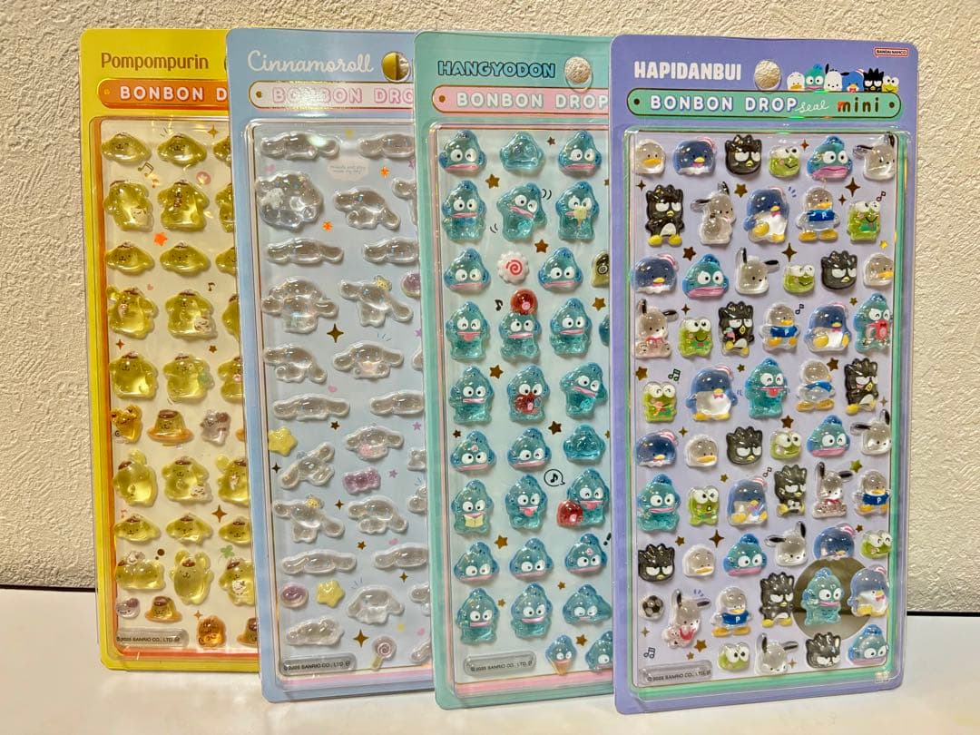 プ*読様 【正規品】ボンボンドロップシール　ミニ　サンリオ　全8種コンプリートセ