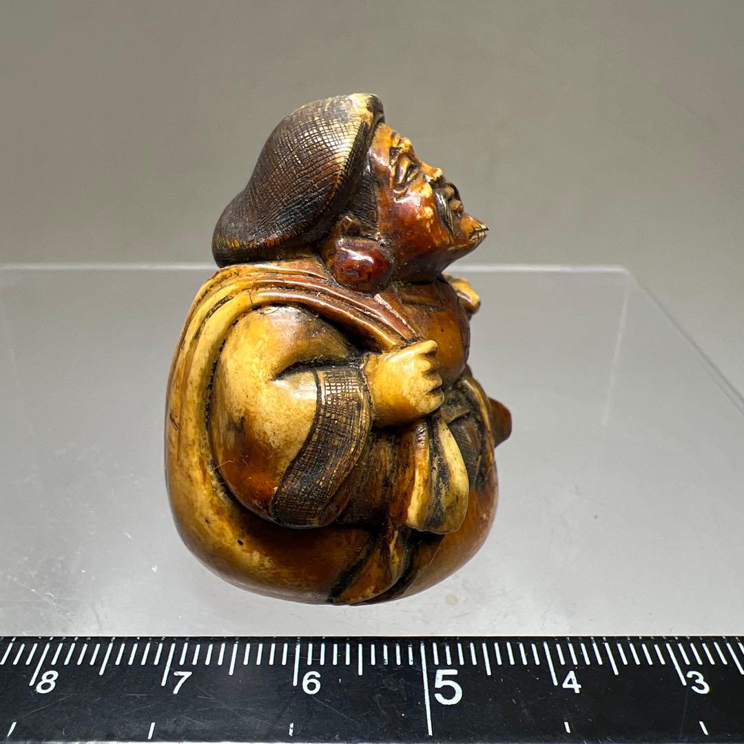 青堂在銘　大黒天根付　33g 東Y8-0205☆2F