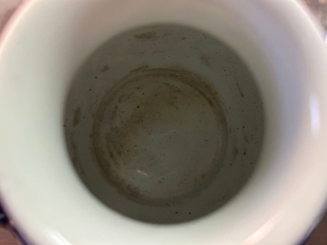 染付雙耳小壺 大清乾隆年製 清花瓶 箱付 中國古美術 高 15cm