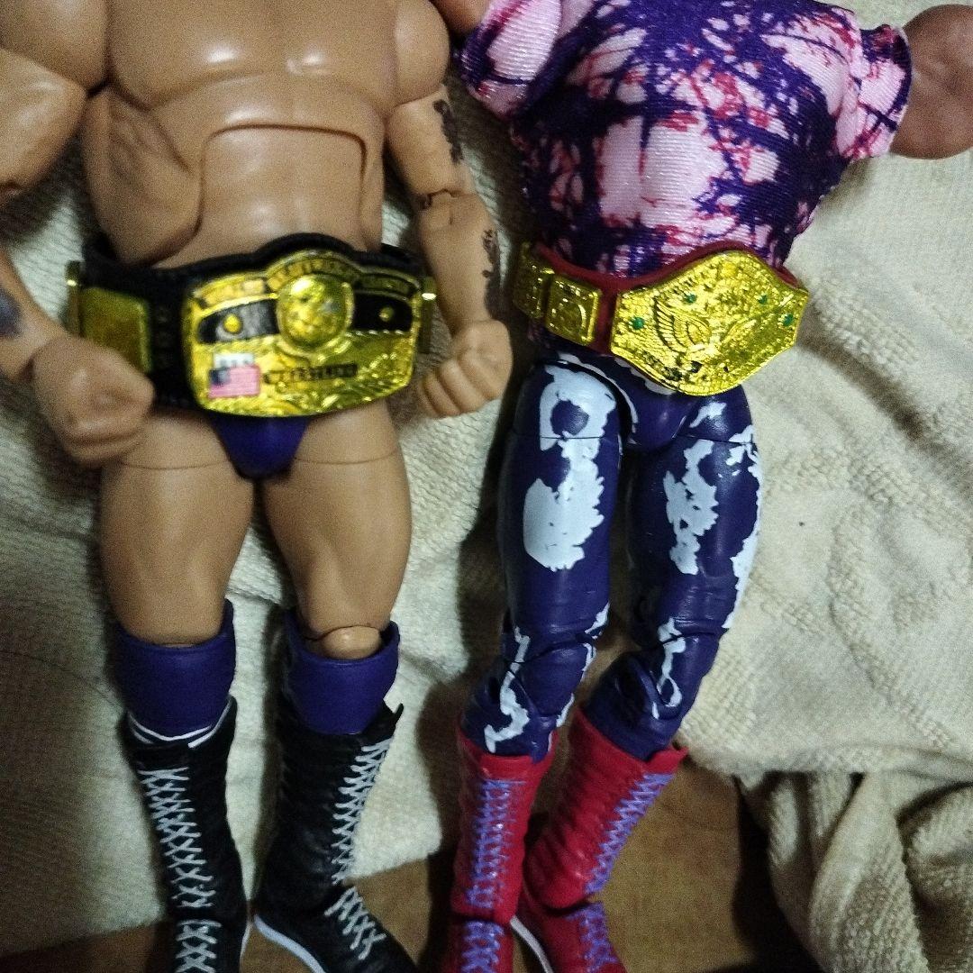 マテル　プロレスフィギュア用　NWA世界ヘビー級　WWFベルト　2本