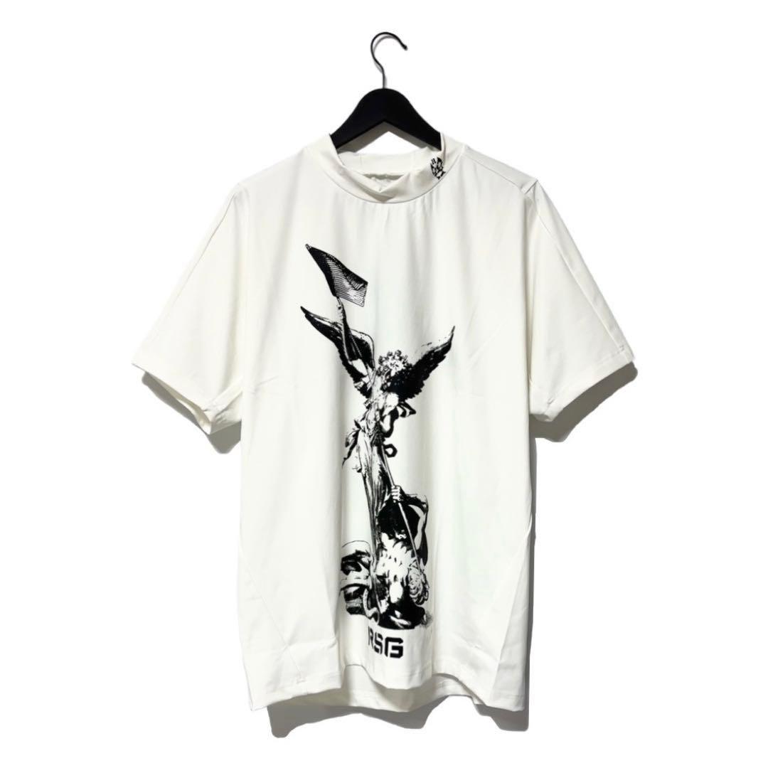 ラッセルノ ゴルフ ショートスリーブ エンジェル モックネック ホワイト 2XL