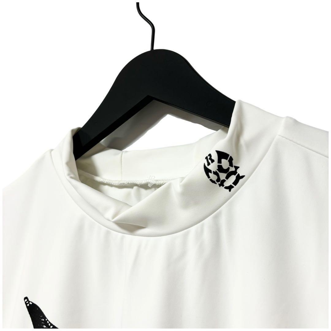 ラッセルノ ゴルフ ショートスリーブ エンジェル モックネック ホワイト 2XL