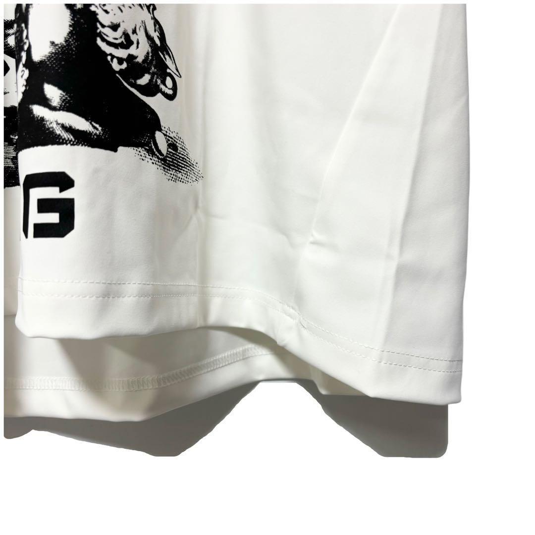 ラッセルノ ゴルフ ショートスリーブ エンジェル モックネック ホワイト 2XL