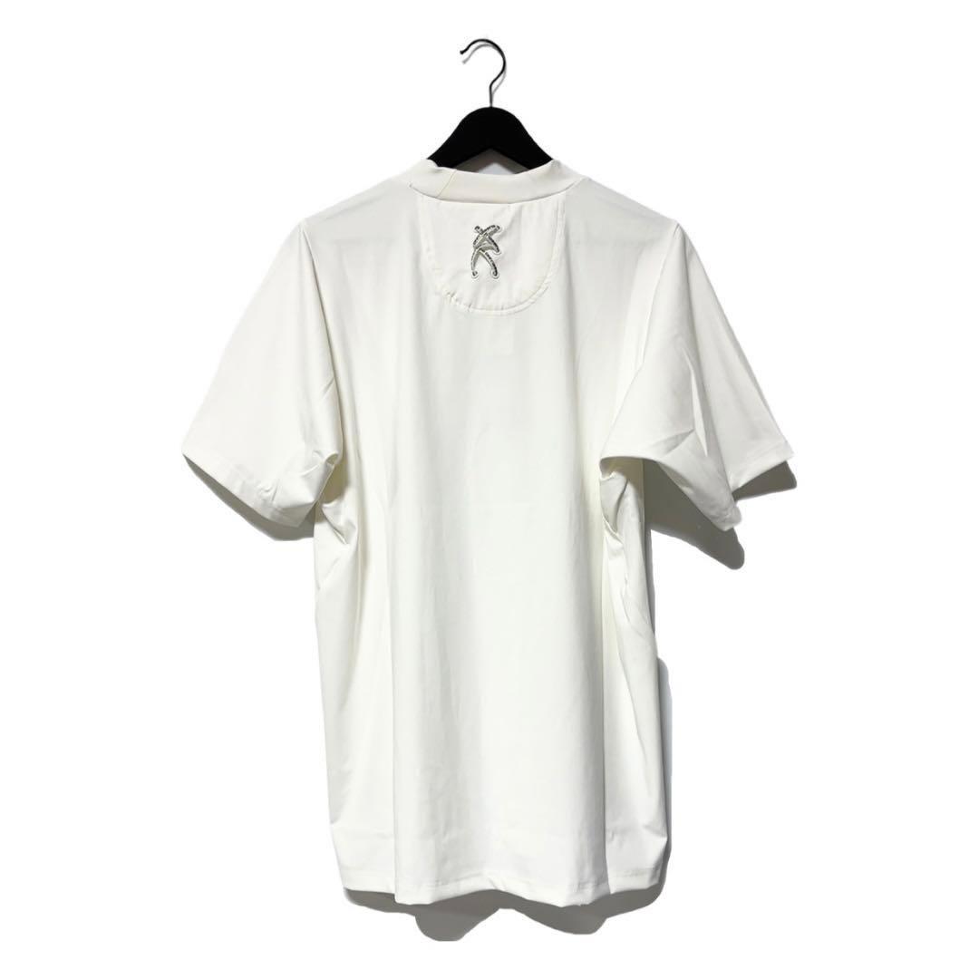 ラッセルノ ゴルフ ショートスリーブ エンジェル モックネック ホワイト 2XL