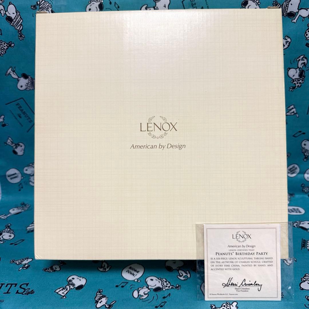 スヌーピー LENOX 陶器 海外 置物 バースデー 7点セット