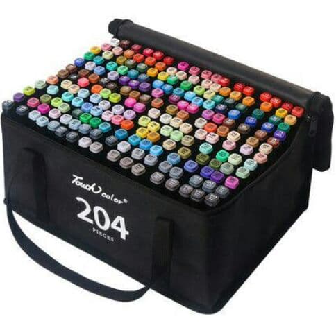 マーカーペン 204色セット 漫画 デザイン イラスト コピック練習用