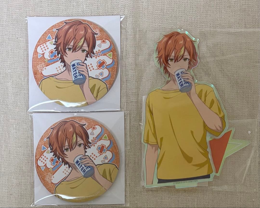 プロセカ はぴこれくじ 東雲彰人 BIGオーロラアクリルスタンド 缶バッジ