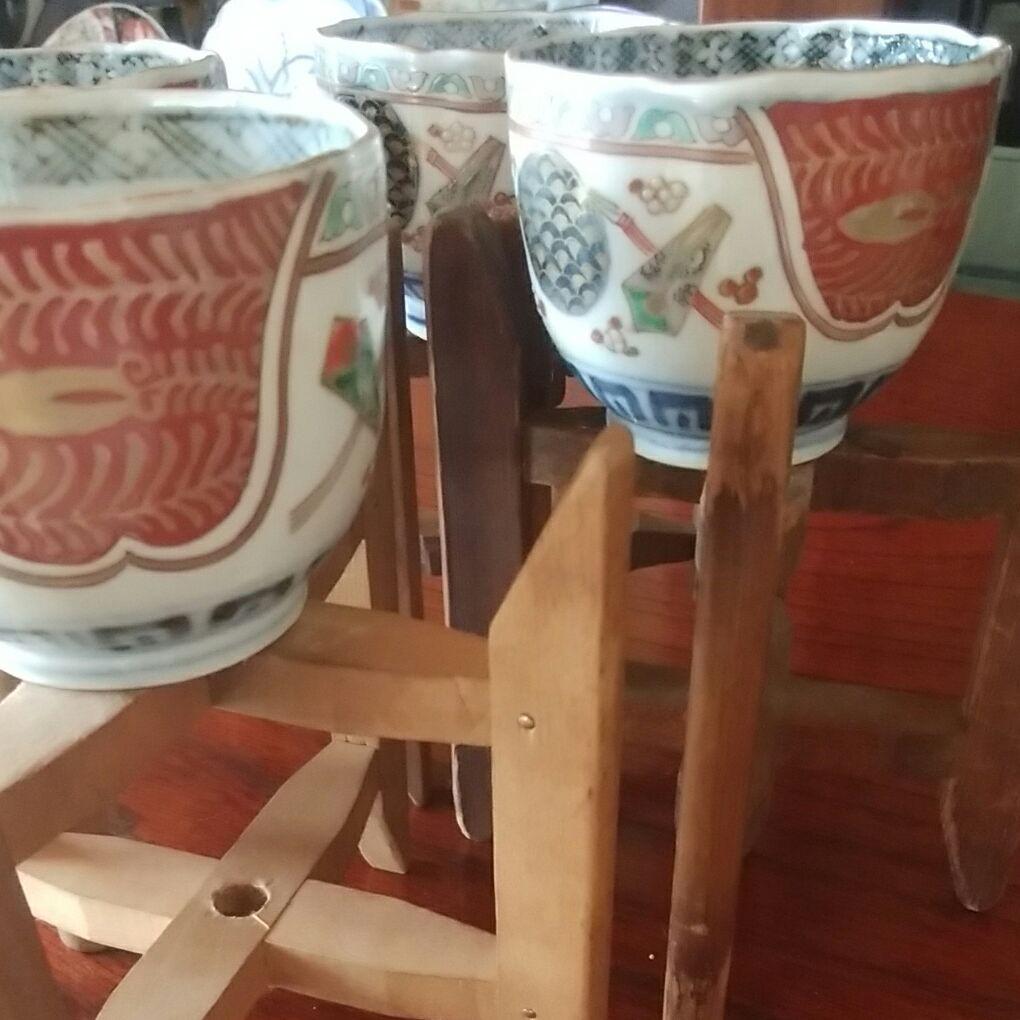 169  古伊万里　色絵　4客+1客