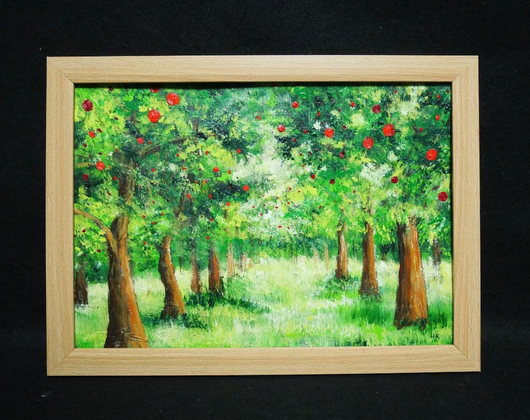 油絵 絵画 【リンゴ農園】