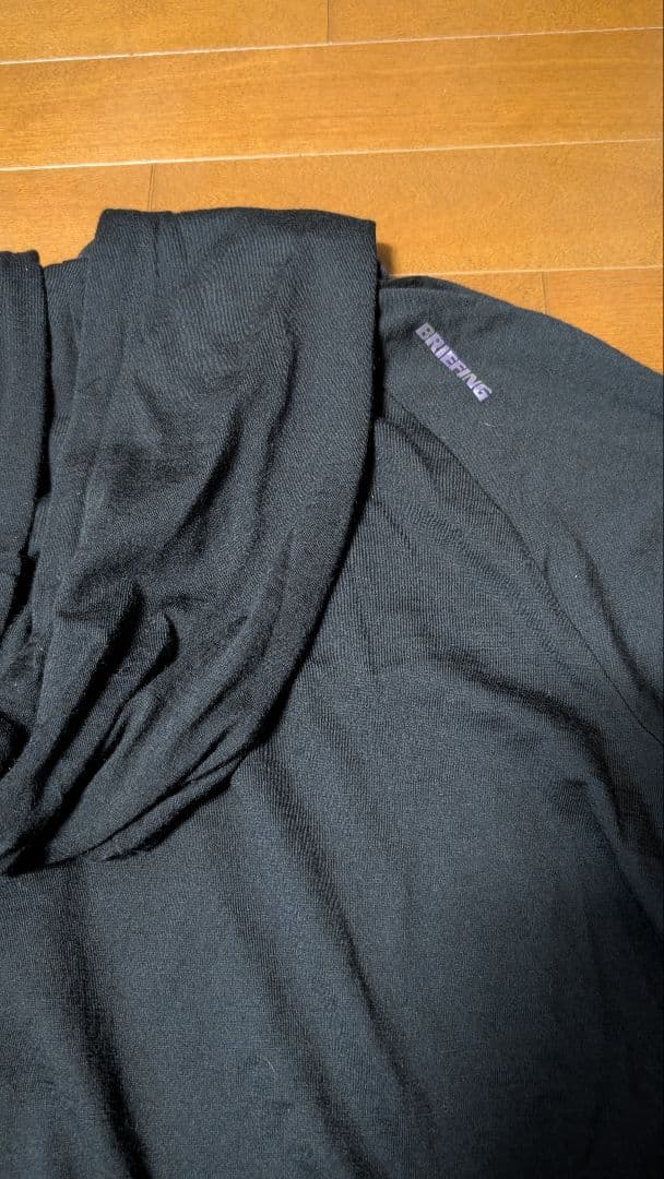 BRIEFING フルジップフーディ ブラック XL