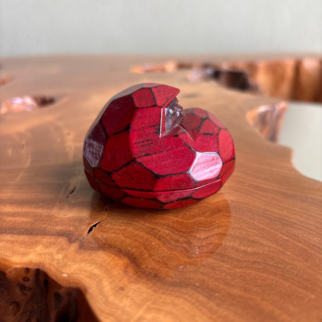 達磨香合 山中象堂作 一刀彫 茶道具 共箱