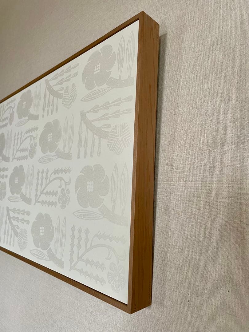 鹿児島睦　唐紙パネル　花　かみ添