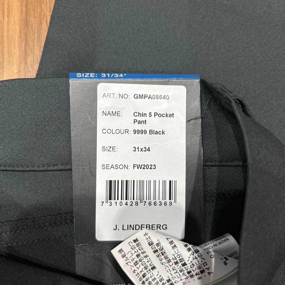新品 定価29700円 Jリンドバーグ チノパンツ W31 ストレッチ ブラック