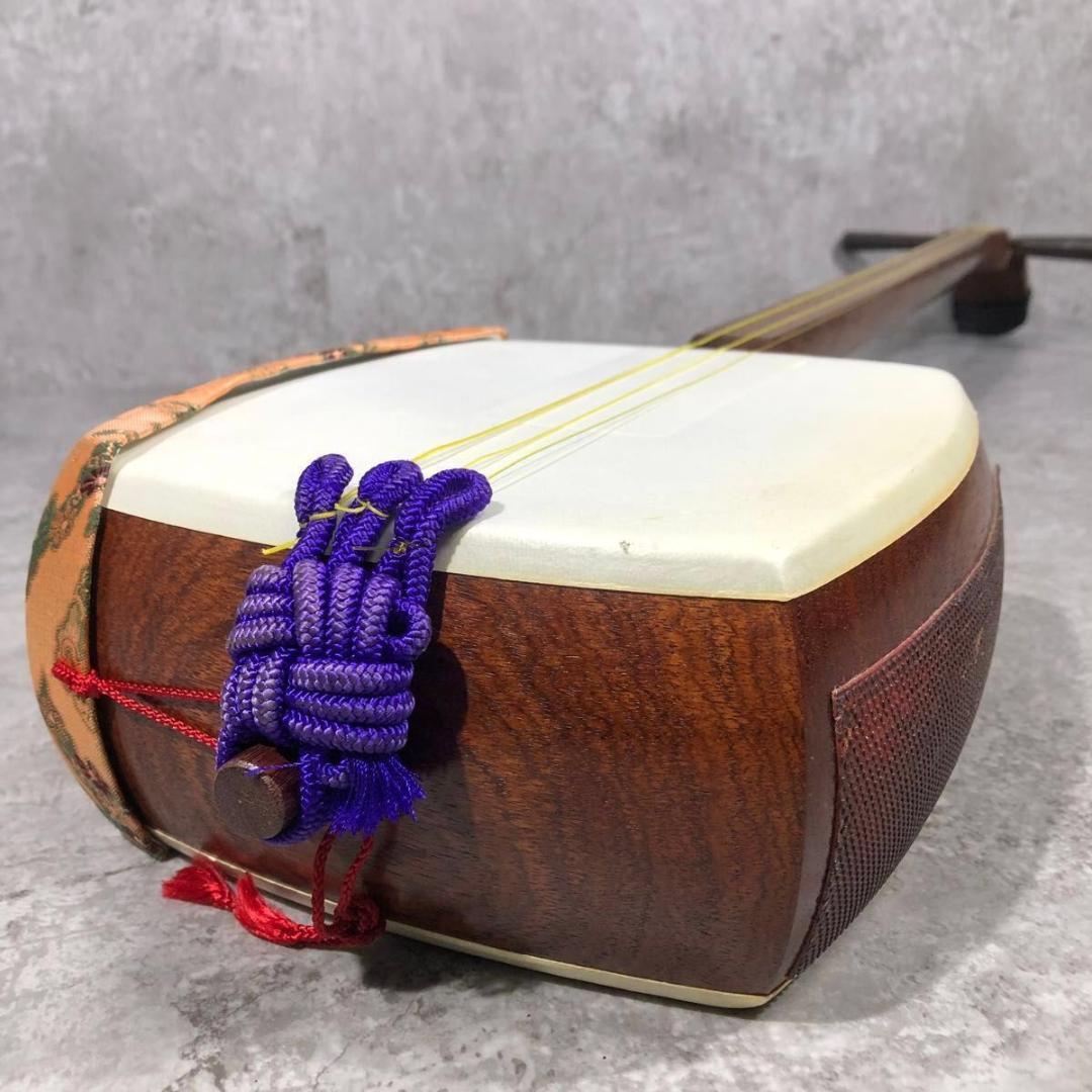 希少 三味線 犬皮 中棹 地唄 和楽器 地唄 三味線 常磐津 小唄 民謡