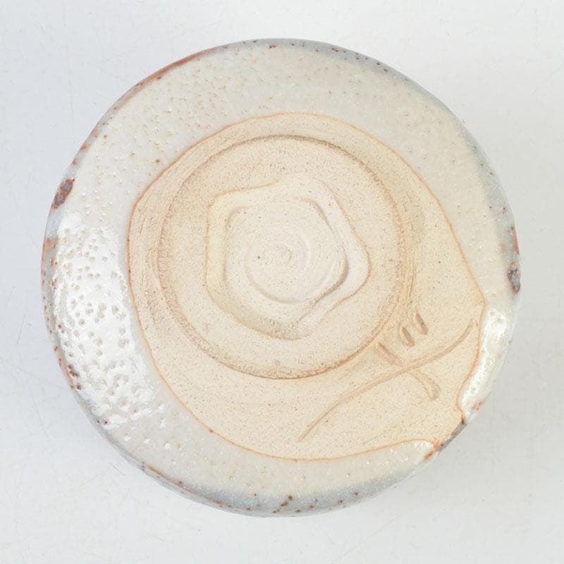 茶道具　人間国宝　荒川豊蔵作　志野茶碗　共箱　V　9572